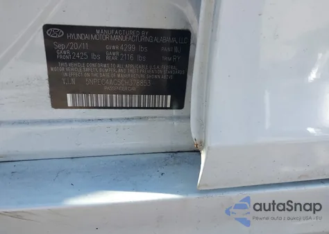 2012 Hyundai Sonata Limited из США, поврежденный, VIN 5NPEC4AC5CH378853